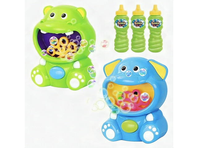 Hippo Bubble Machine for Kids 500+ Bubbles/Min Automatic Bubble Maker Toy 2 Pack