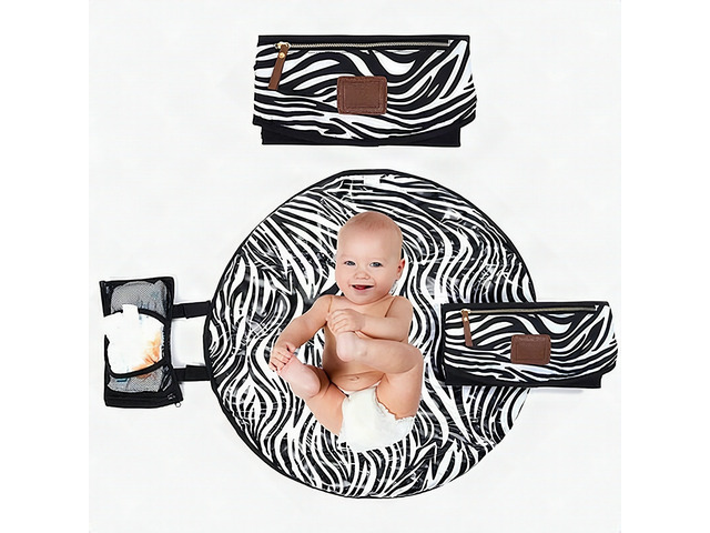 Portable Baby Diaper Changing Pad Waterproof Foldable Travel Mat White Black New