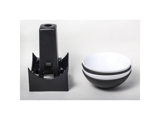 Altatac Sports Party Serving Bowls, 2 Black, 2 White Bowls and Stand