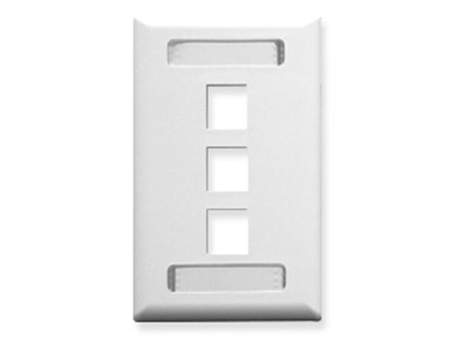 Photos - Chandelier / Lamp ICC FACEPLATE- ID- 1-GANG- 3-PORT- WHITE IC107S03WH 
