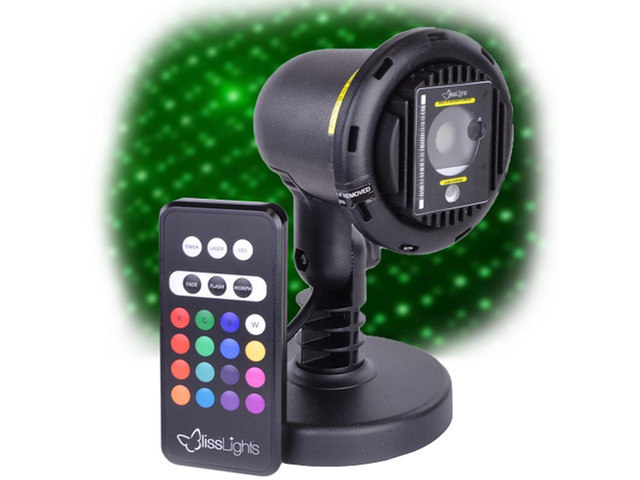 BlissLights Firefly Outdoor/Indoor Laser Projector 16-Color LED Light - Green