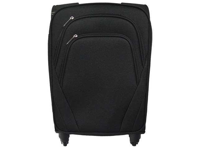 Alta 27' Soft-Sided Expandable 4-Wheel Luggage with 2 Front Zip Pockets - Black
