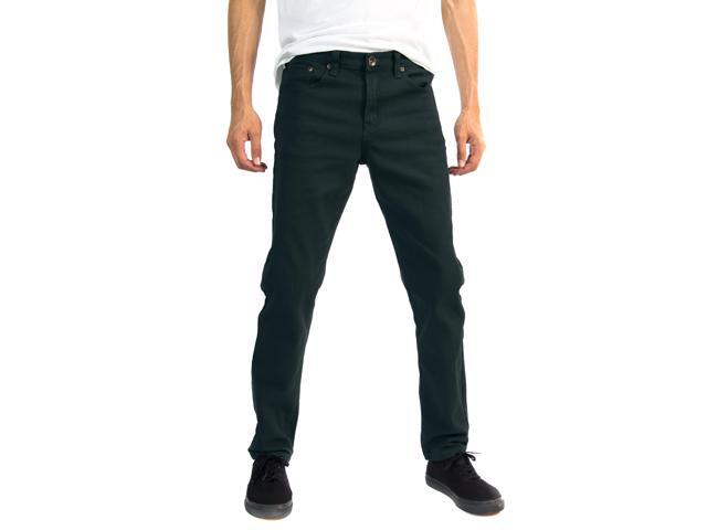 Alta Designer Fashion Mens Slim Fit Skinny Denim Jeans - Charcoal - Size 32