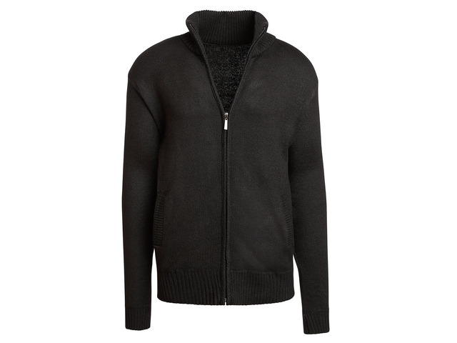 Alta Men's Casual Long Sleeve Full-Zip Mock Neck Sweater - Black Jacket - M