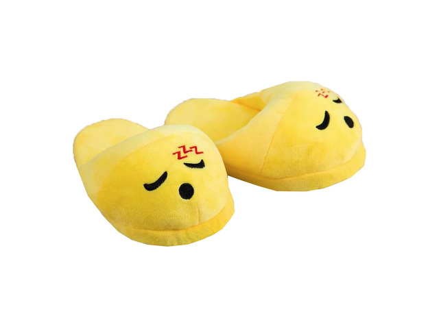 Emojeez Anti-Slip House Soft Plush Emoji Characters Slippers Indoor Shoes - Sleeping Face Emoji
