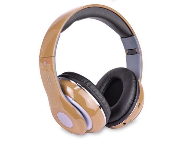 Bluetooth Wireless with Mic FM Tuner Memory Card Slot Over Ear Headset Headphone