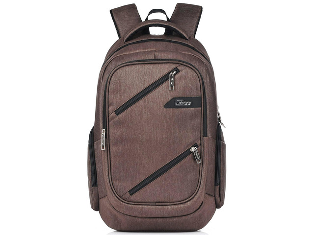 Taikes Water Resistant Backpack 15.6 Inch Laptop Travel Bag Durable Lightweight Bookbag for Men Women Students - Coffee