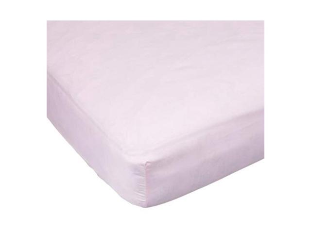 Carters Easy Fit Standard Crib Mattress Fitted, 100% Cotton Sheet - Pink