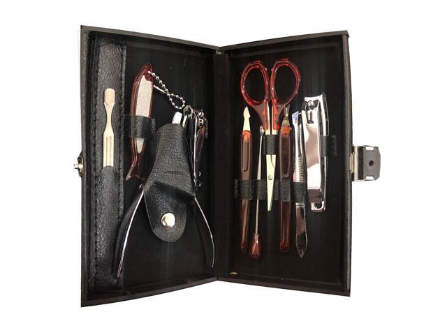 Alta Professional Manicure Pedicure 10pcs Stainless Steel Nail Clippers Set - Black