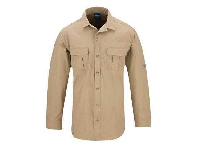 Propper Summerweight UPF 50 Durable Tactical Shirt-Long Sleeve-Khaki-XS-R