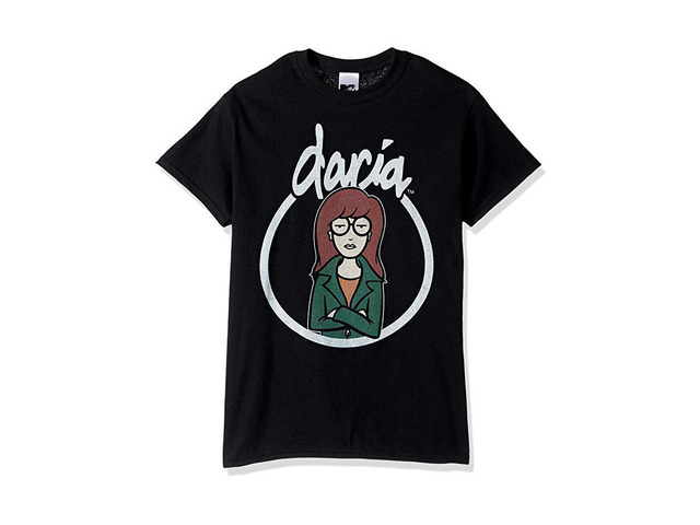 MTV Daria Short Sleeve Black Crewneck T-Shirt - Large