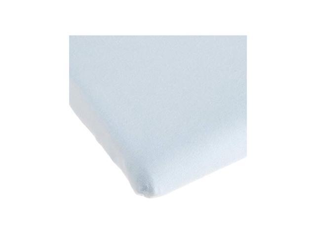 Carters Easy Fit Jersey Portable Crib Mattress Fitted 100% Cotton Sheet - Blue