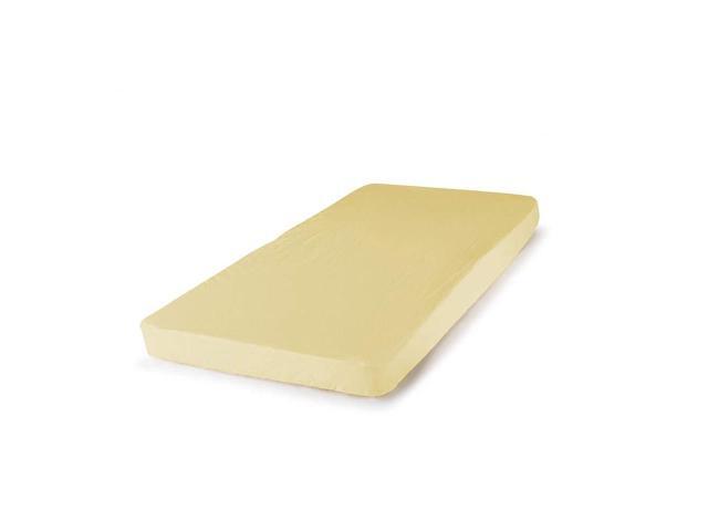 Carters Easy Fit Bassinet Jersey Crib Mattress Fitted 100% Cotton Sheet - Yellow