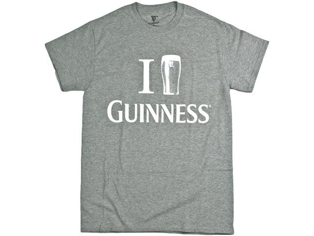 Guinness Men's 'I Pint Guinness' Crew Neck Short Sleeve T-Shirt, Grey, S