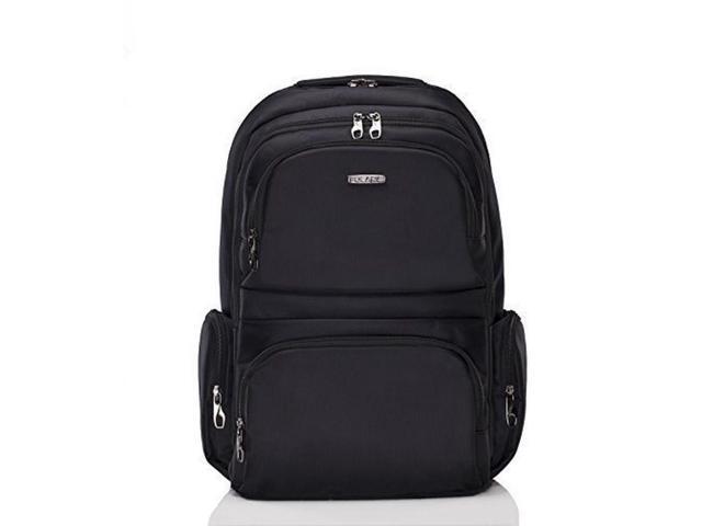 Polaris Laptop Backpack w/ Hidden Laptop Compartment & Anti-Theft Zipper, Black
