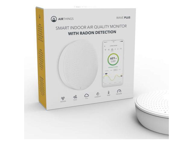 Airthings Wave Plus Indoor Air Monitor w/ Radon Detection App & Web Dashboard