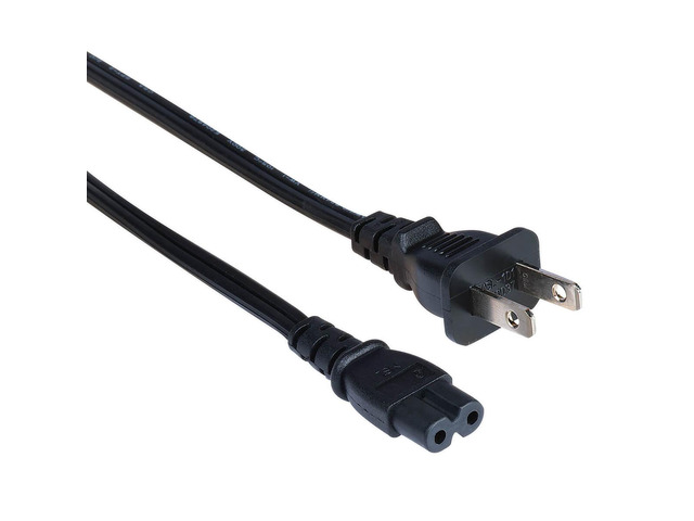 Alta 6ft. Non-Polarized 2 Prong Power Cord IEC 320 C7 to NEMA 1-15P