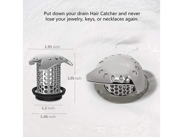 Bathroom Shower In-Drain Hair Catcher/Stainless Steel Anti-Clog Drain Strainer