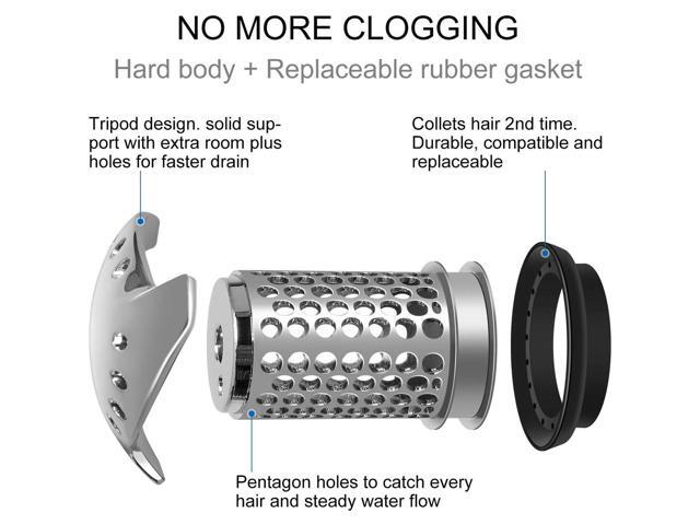 Bathroom Shower In-Drain Hair Catcher/Stainless Steel Anti-Clog Drain Strainer