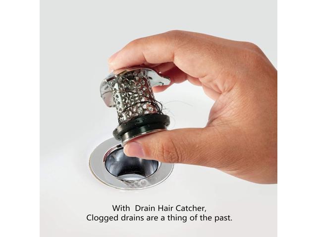 Bathroom Shower In-Drain Hair Catcher/Stainless Steel Anti-Clog Drain Strainer