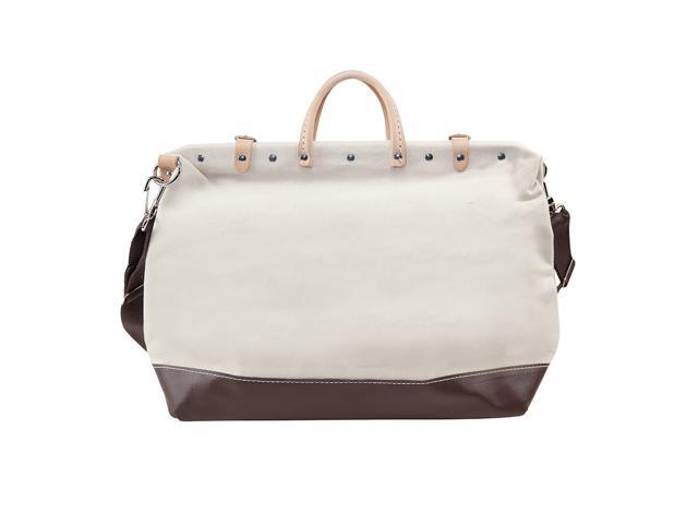 KLEIN TOOLS 5102-18SP Tool Bag, Brown, Canvas, 13 Pockets