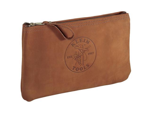 KLEIN TOOLS 5139L Tool Bag, Brown, Leather, 0 Pockets