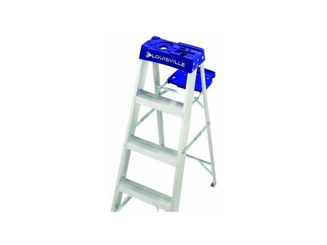 Louisville AS2106 6 ft. Type I Duty Rating 250 lbs. Load Capacity Aluminum Step Ladder with Molded Pail Shelf