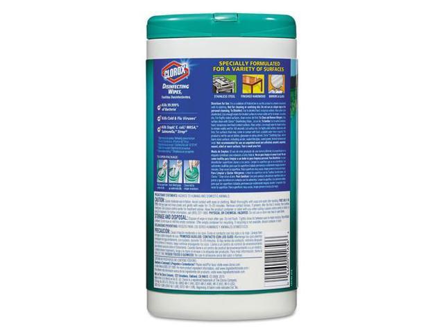 Clorox Disinfecting Wipes, 7 x 8, Fresh Scent, 75/Canister x 6