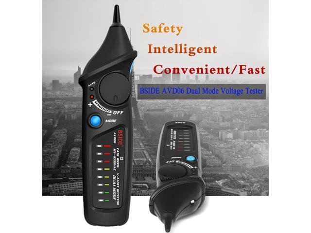 BSIDE AVD06 Dual Mode Non-contact Voltage Detector AC 12-1000V Auto/Manual NCV Tester Live Wire Check Sensitivity Adjustable