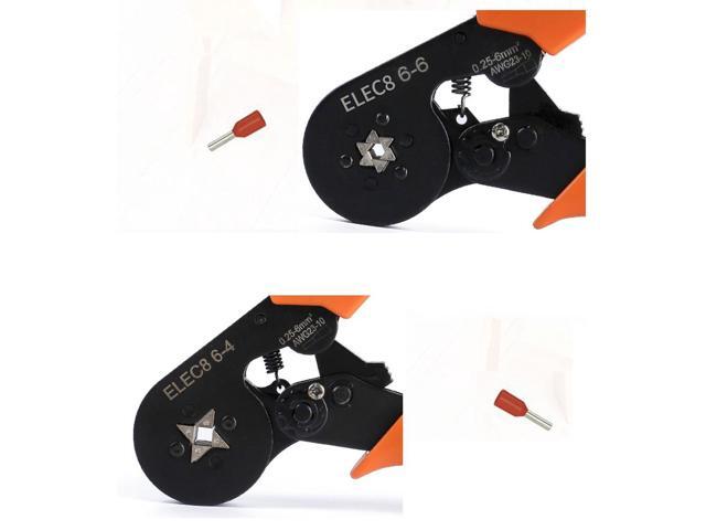 ELECALL ELEC8 6-6 Hexagon Crimping Plier European Ratchet Terminal Crimping Pliers 0.25-6MM