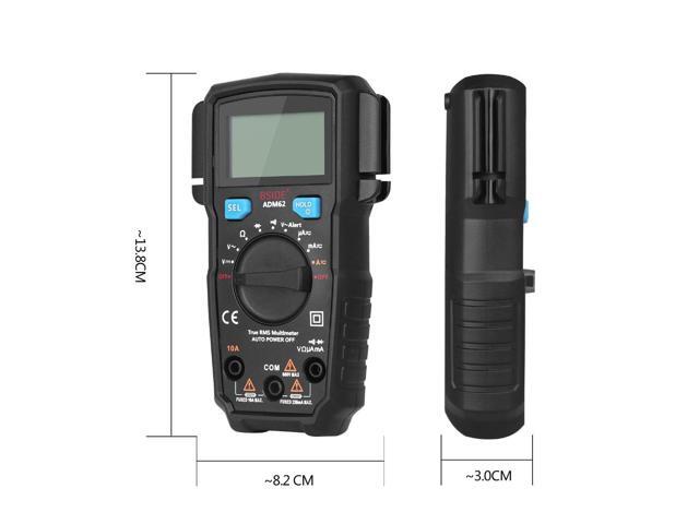 BSIDE ADM62 True RMS Digital Multimeter Auto Range DMM Dual Slot TRMS Voltmeter Ammeter Ohmmeter Diode NCV Portable Multi Tester