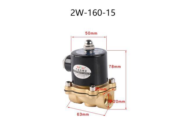 WAIT 2W-160-15 AC220V 1/2'' Brass Solenoid Valve Normally Closed Water Oil Air High Quality