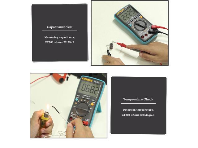 BSIDE ZT301 Hot Digital LCD Multimeter Electric Handheld Tectep True RMS Auto Range Multimetro 8000/9999 Counts Esr Tester