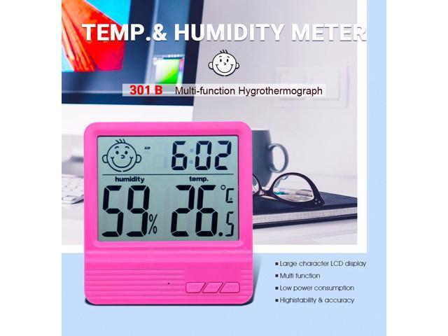 OUTEST 3 in 1 digital LCD thermometer hygrometer, digital humidity temperature meter hygrometer Indoor CX-301B (Green)