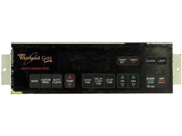 Whirlpool Oven 6610172 8054011 Control Board - Black Overlay