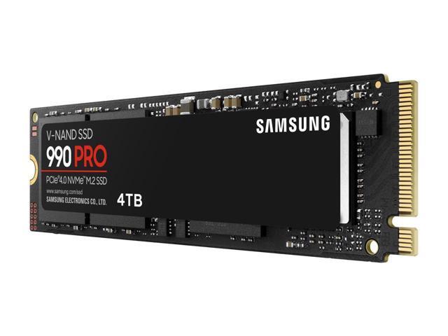 Samsung 990 PRO 4 TB Solid State Drive - M.2 2280 Internal - PCI Express NVMe (PCI Express NVMe 4.0 x4) - Black - 2400 TB TBW - 7450 MB/s Maximum...