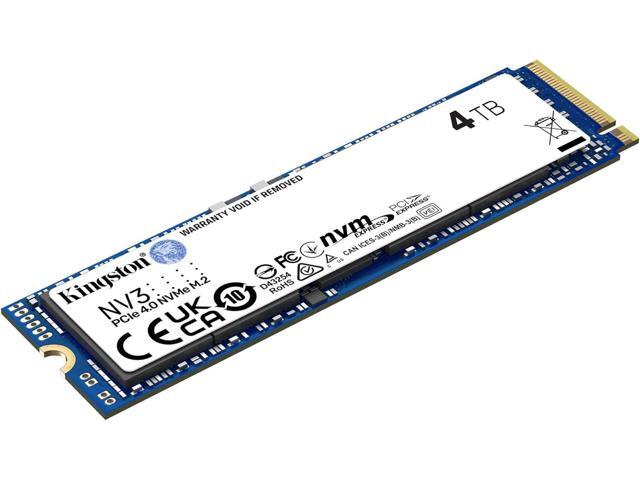 Kingston NV3 M.2 2280 4TB PCIe 4.0 x4 NVMe Internal Solid State Drive - Up to 6000 MB/s SNV3S/4000G