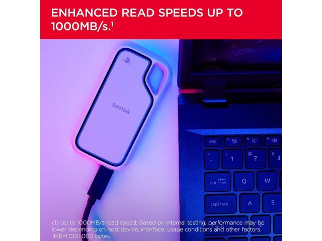 SanDisk - Extreme Game Drive for PlayStation5 1TB External USB Type C Portable SSD - White - image 6