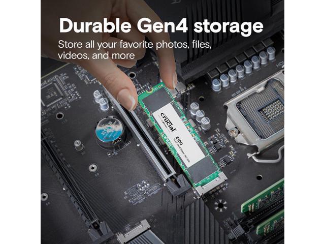 Crucial E100 2TB M.2 2280 NVMe PCI-Express 4.0 x4 PCIe Gen4 Internal SSD - Up to 5,000MB/s - CT2000E100SSD8