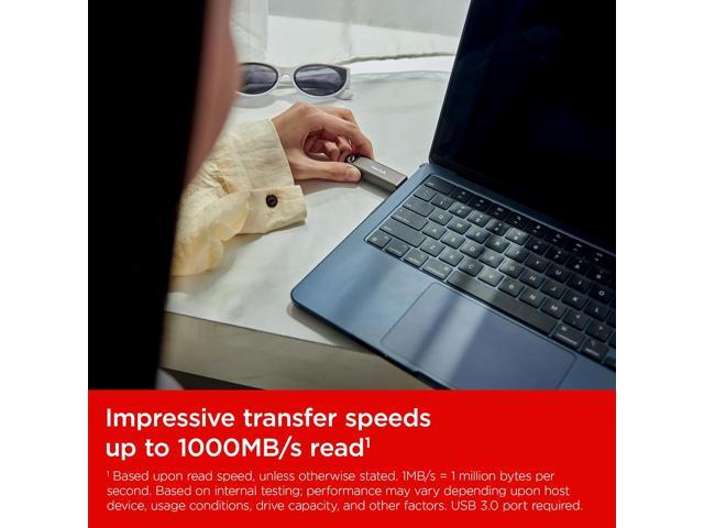 SanDisk 1TB Extreme PRO Flash Drive with USB-C - Up to 1000MB/s Read speeds and 900MB/s Write speeds - for Laptops, Computers and Tablets -...