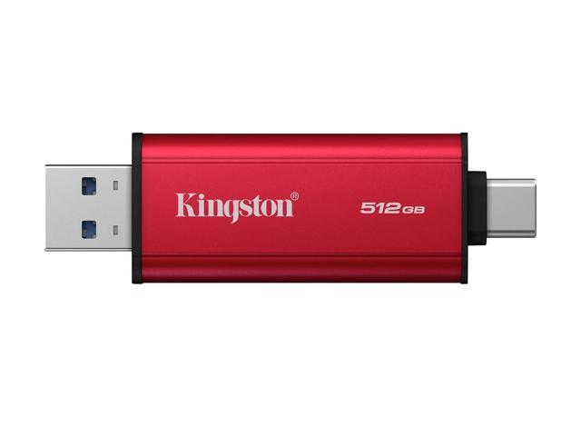 Kingston 512GB Dual USB-A/C Portable SSD, Up to 1050MB/s, USB 3.2 Gen 2 SPSD/512GB
