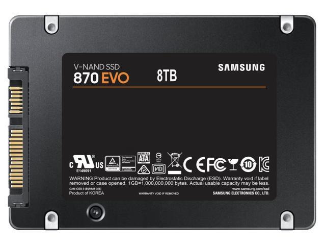 SAMSUNG 870 EVO Series 2.5' 8TB SATA III V-NAND 8.0 TB, Up to 560MB/s, Internal Solid State Drive (SSD) MZ-77E8T0BW