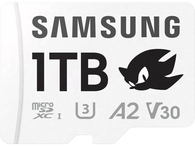 Samsung PRO Plus Sonic The Hedgehog + Adapter, 1TB microSDXC, Up-to 180MB/s, Full HD & 4K UHD, UHS-I, C10, U3, V30, A2, for Nintendo-Switch, Steam...