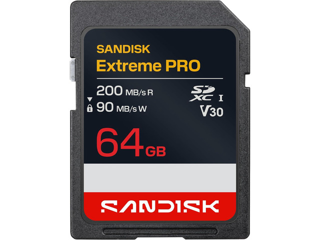 SanDisk Extreme Pro 64GB Secure Digital Extended Capacity (SDXC) Memory Card Model SDSDXXU-064G-GUCIN