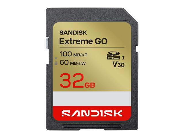 SanDisk Extreme GO SD 32GB SDHC Memory Card, Up to 100MB/s UHS-I U3 V30 4K UHD SDSDXGN-032G-GNCIN