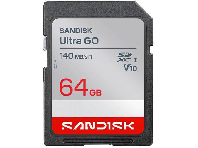 SanDisk Ultra GO SD 64GB Secure Digital Extended Capacity SDXC Memory Card, Up to 140MB/s UHS-I A1 C10 U1 V10 SDSDUGN-064G-GN6IN