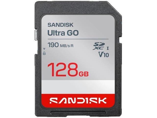 SanDisk Ultra GO SD 128GB Secure Digital Extended Capacity SDXC Memory Card, Up to 190MB/s UHS-I A1 C10 U1 V10 SDSDUGN-128G-GN6IN