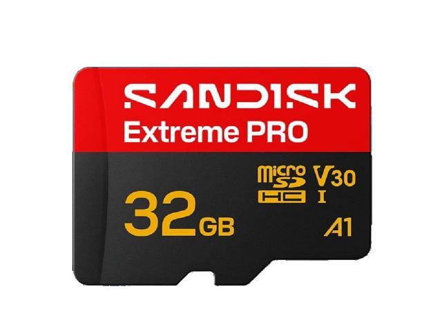 SanDisk 32GB Extreme PRO microSD A1 microSDHC UHS-I U3 C10 A1 V30, up to 100MB/s for 4K UHD Video Memory Card + Adapter SDSQXCO-032G-GS6MA