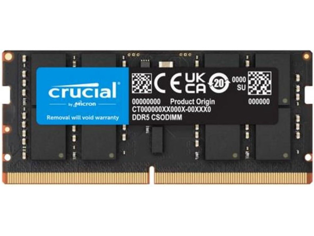 Crucial 32GB 6400MHz DDR5-6400 PC5-51200 Faster Next-Gen CSODIMM CT32G64C52CS5 Support for Ai, Laptop Notebook RAM Memory