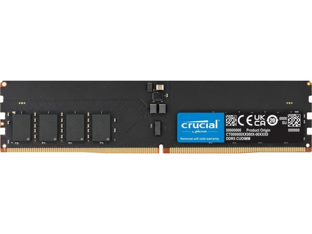 Crucial CT64G64C52CU5 64GB 6400MT/s DDR5 SDRAM DDR5-6400 PC5 51200 CUDIMM 288-Pin Desktop Memory Model